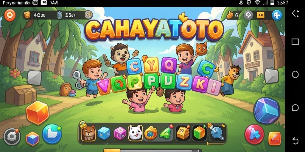 Screenshot gameplay dari CAHAYATOTO menampilkan tantangan Puzzle yang seru.