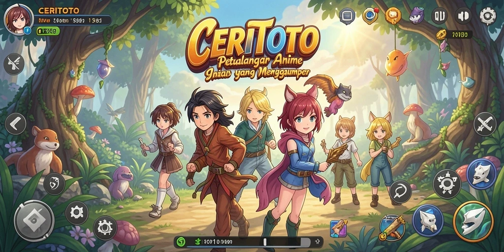 Tampilan menarik dari gameplay Anime di CERITOTO.