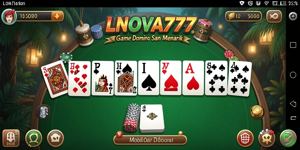 Tampilan gameplay seru di LNOVA777 dengan berbagai jenis permainan Domino.