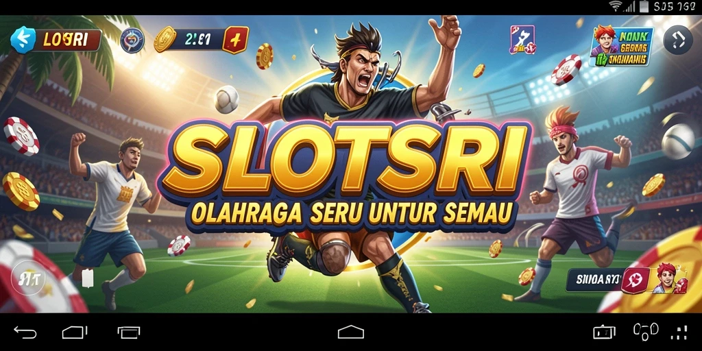 Screenshot utama SLOTSRI menampilkan momen seru dalam permainan olahraga.