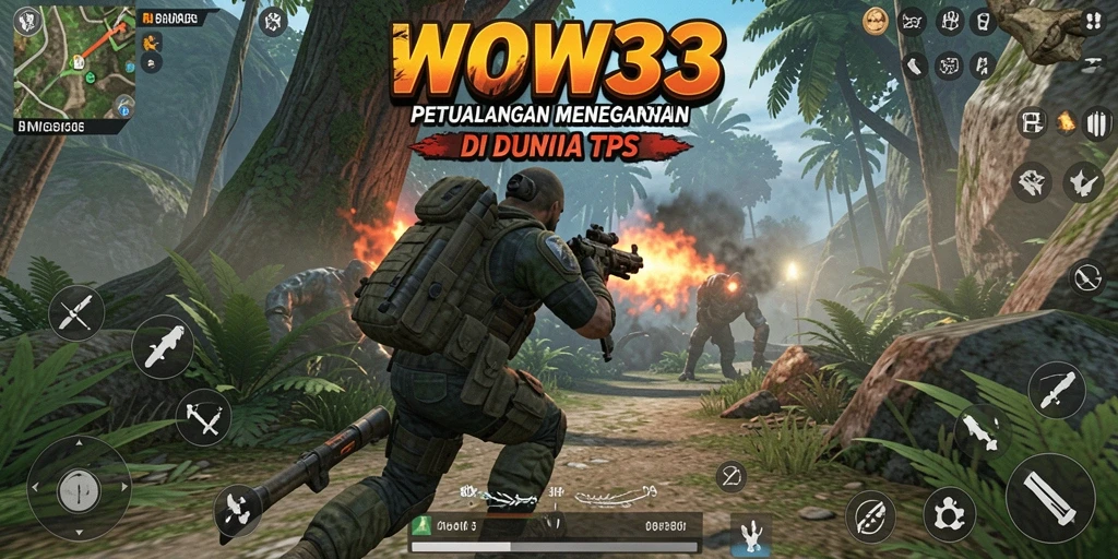Screenshot gameplay WOW33 menampilkan aksi seru permainan TPS.